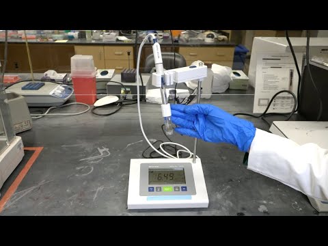 Part of a video titled How To: Measure pH with a pH Meter - YouTube