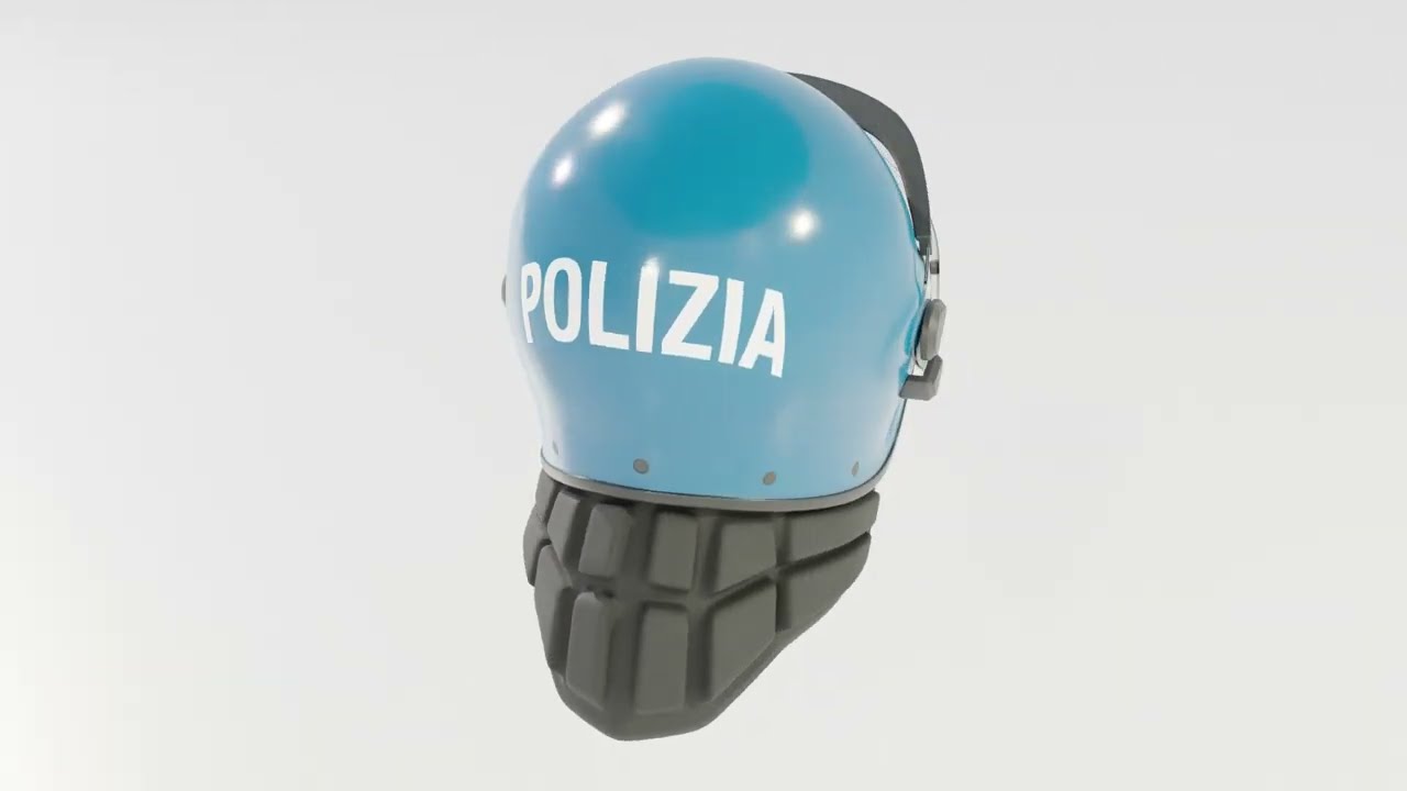 İtalyan Polisi İsyan Kaskı 3D Model
