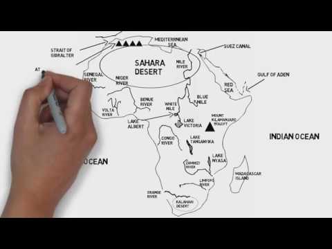 Physical Geography of Africa Continent / Physical Map of African Continent / Africa Geographic Map