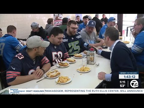 'The vibe is fantastic.' Detroit visitors all about the food during the NFL Draft