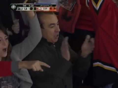 Cammalleri scores goal with his father at the game