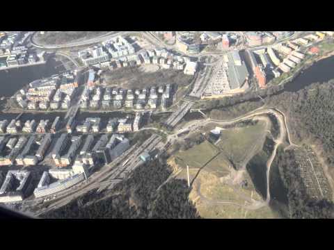 Flygfilm över Hammarby sjöstad/Söder/Stockholm City