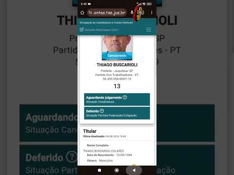 SAIU O REGISTRO DAS COLIGAÇÕES DOS 3 CANDIDATOS A PREFEITO DE JUQUITIBA NO DIVULGACANCONTAS .