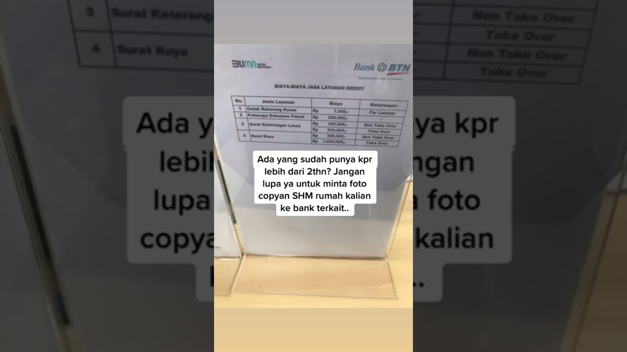 KPR sudah lebih dari 2 tahun jangan lupa minta foto copy SHM nya #kpr #rumahsubsidi #shorts