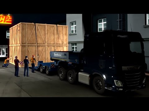 Euro Truck Simulator 2: Special Transport - DAF XF E6 - Massive Tech Part - Olsztyn to Bialystok