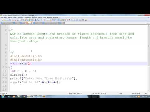 C Program To Calculate Area and Perimeter of Figure Rectangle | Hindi