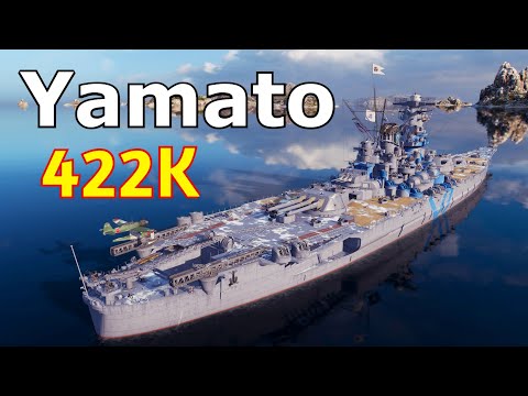 World of WarShips Yamato - 3 Kills 422K Damage