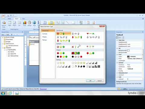 SQL Tutorial - Adding indicators to a report in Reporting Services