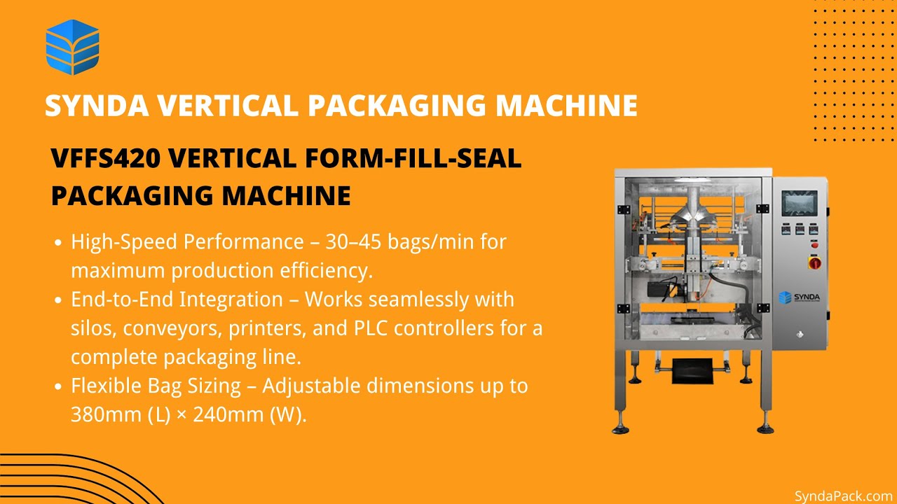 VFFS420 vertical packaging machinery | Synda Pack