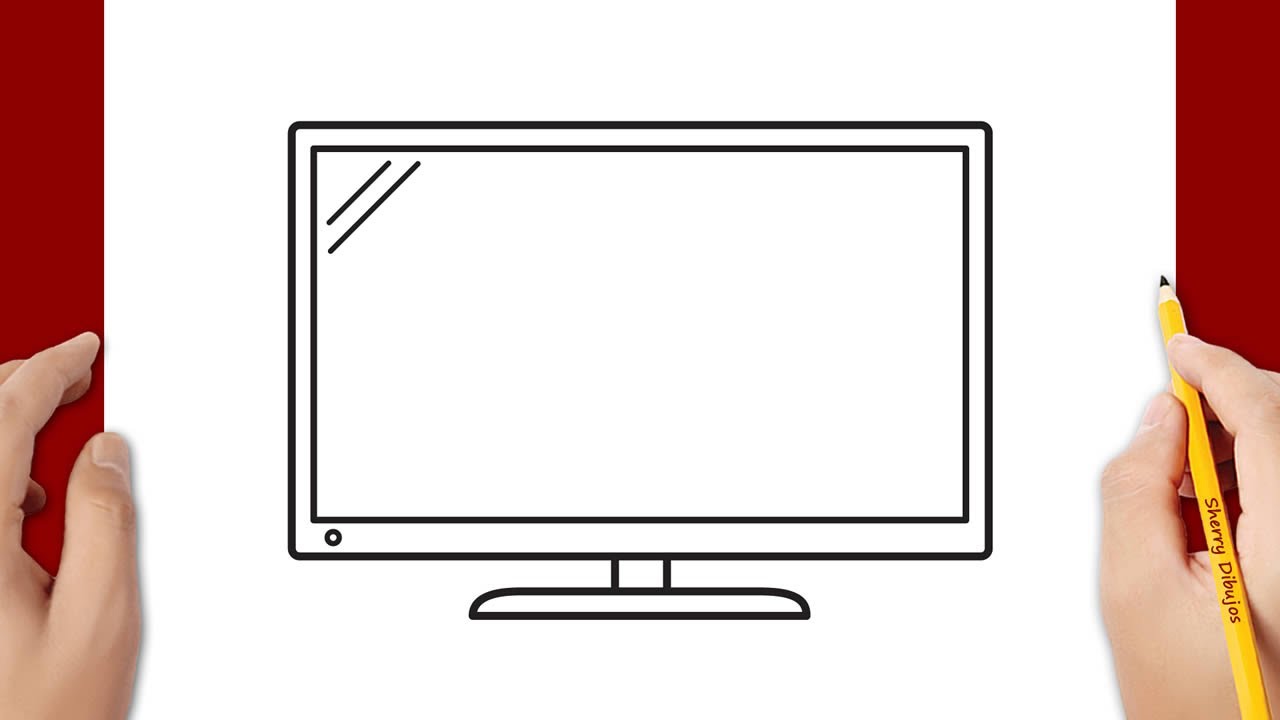 Cómo dibujar un televisor LCD