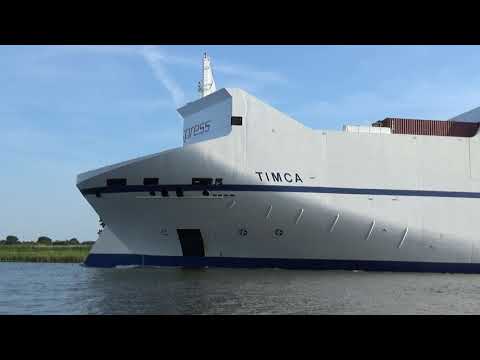 RoRo Fähre TIMCA im Nord-Ostsee-Kanal