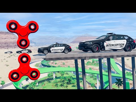 Big & Small Interception Cars vs Spinners Challenges - BeamNG OMDs