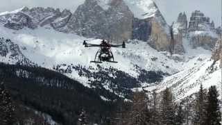 preview picture of video 'Volo del drone al Ciampedie - Vigo di Fassa'
