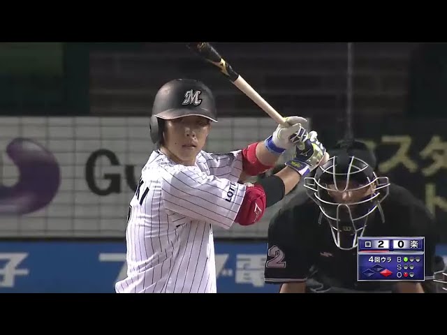【4回裏】マリーンズ・鈴木の一打で福浦が1塁から激走!! 2016/10/4 M-E