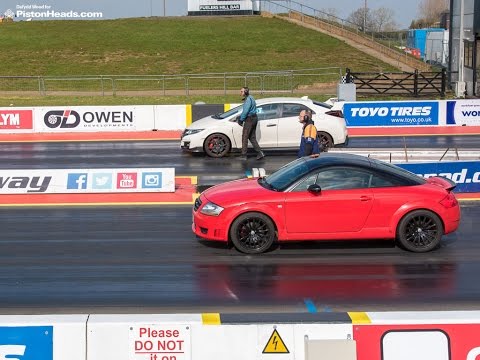Honda Civic Type R vs Audi TT QS at Santa Pod| PistonHeadsTV