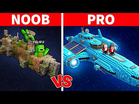 Mikey Family & JJ Family - NOOB vs PRO : Spaceship in Minecraft (Maizen)