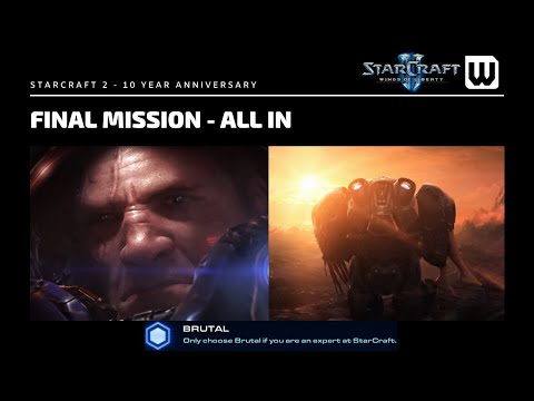 Starcraft 2: 10 Year Achievement Hunt! Final Brutal WoL Mission - All In