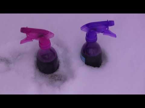 Screenshot of video: Water coloured snow