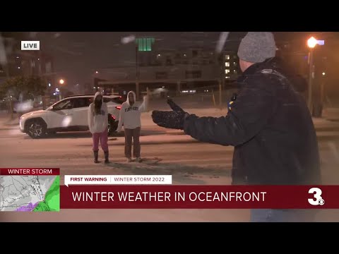 Snow at the Oceanfront