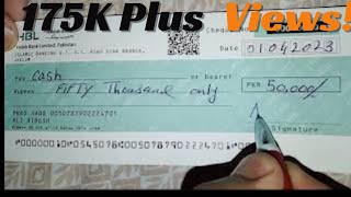 [Cash Cheque] How To Fill Cheque? in Urdu/Hindi | Cheque kesy Likhty hai/ Cheque Mistake in writing