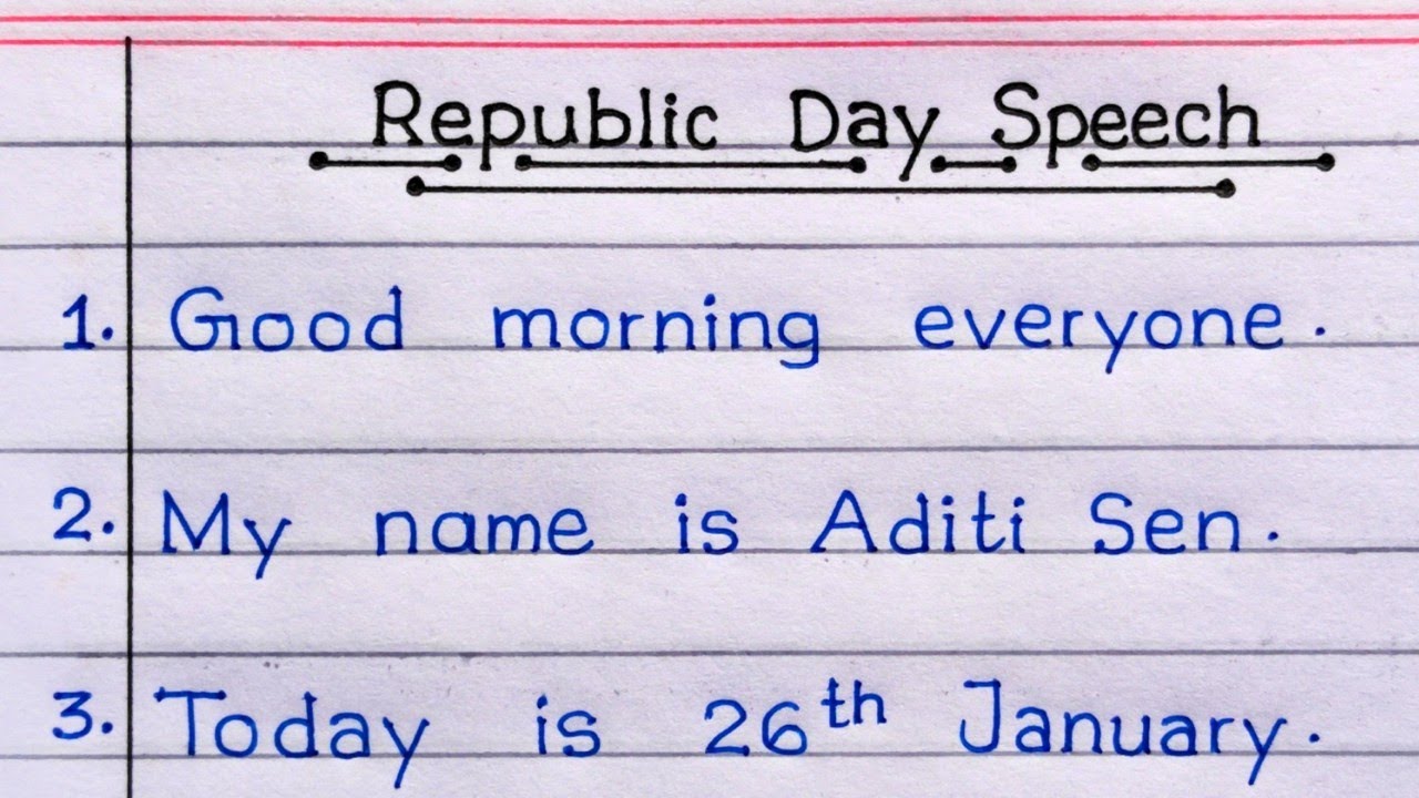 Speech On Republic Day In English || 10 Lines Speech On Republic Day In English ||