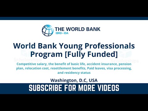 World Bank Young Professionals Program 2021-22 , USA | WBG YPP | Fully Funded