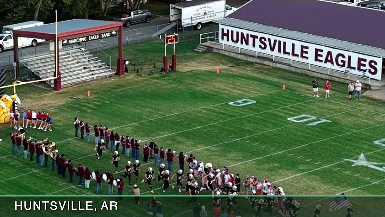 Huntsville Eagles football and 9/11 tribute aerial drone video