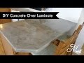 DIY Concrete Over Laminate Countertops Using Feather Finish