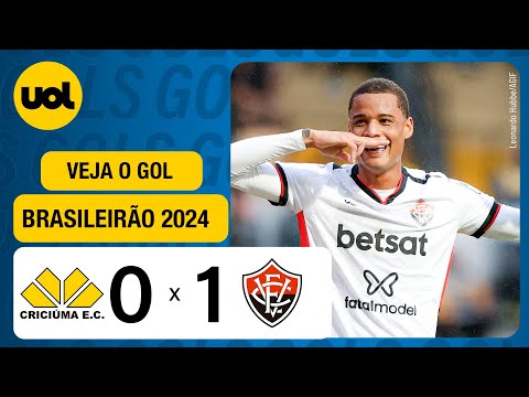 CRICIÚMA 0 X 1 VITÓRIA - BRASILEIRÃO 2024: VEJA O GOL DE JANDERSON