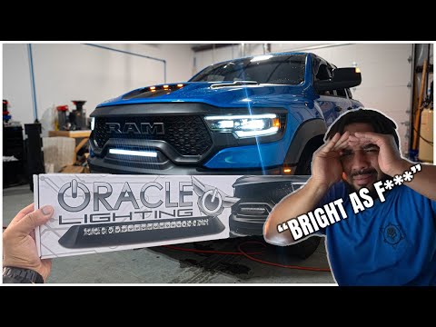 RAM TRX blinding the F*** out of everyone with ORACLE Light Bar Install...