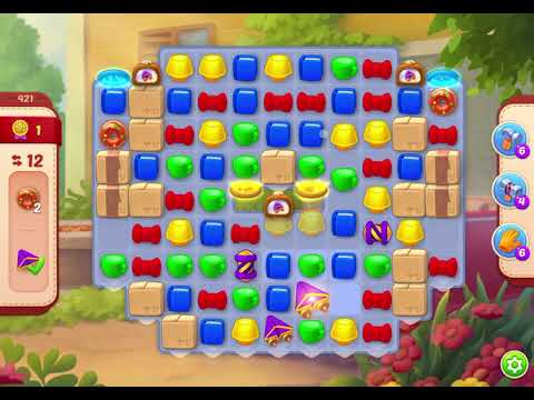 HomeScapes Level 421 no boosters (17 moves)