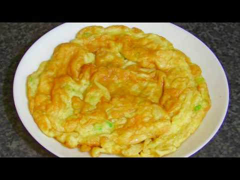 Sweet Onion Green Onion Omelette Recipe : Breakfast Recipes
