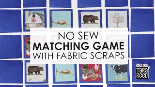 Make a No Sew Matching Game for Kids and Adults with Fabric Scraps