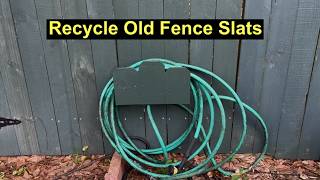 DIY Water Hose Hanger From Fence Slats and Scrap Wood