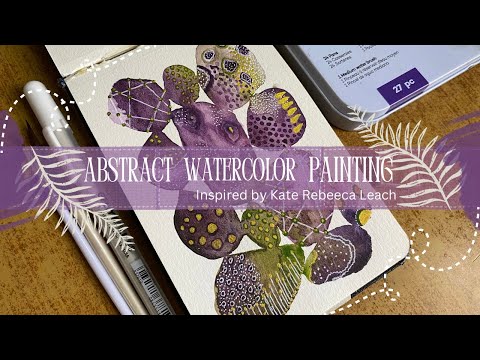 Gold & White Abstract Watercolor Painting | Inspired by Kate Rebecca Leach