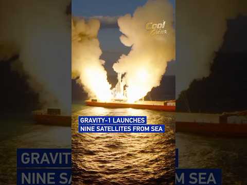 Gravity-1 launches nine satellites from sea #coolchina