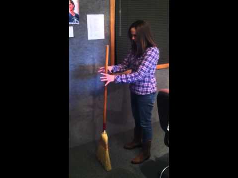 Balancing a broom