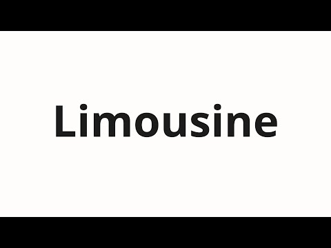 How to pronounce Limousine