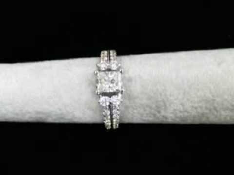 1.88 CT RADIANT CUT DIAMOND ENGAGEMENT RING 18K WHITE GOLD