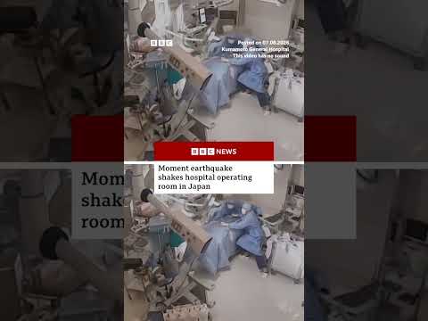 Moment earthquake shakes hospital operating room in Japan. #Kumamoto #Earthquake #BBCNews