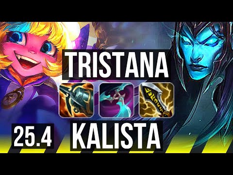 TRISTANA & Zoe vs KALISTA & Thresh (ADC) | Comeback, 16/3/9, Godlike | KR Grandmaster | 25.4