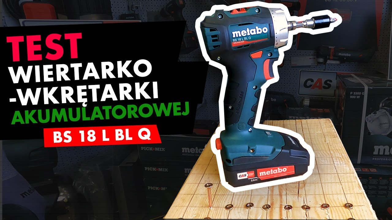 Test Wiertarko Wkrętarki Metabo BS 18 L BL Q - Ile wkrętów 5x80 mm wkręci na jednym akumulatorze?
