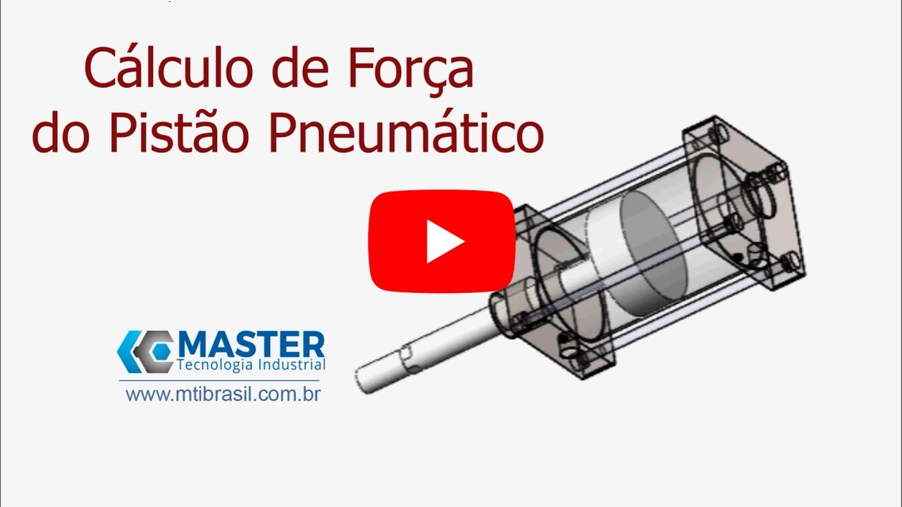 Como calcular a força de um pistão pneumático