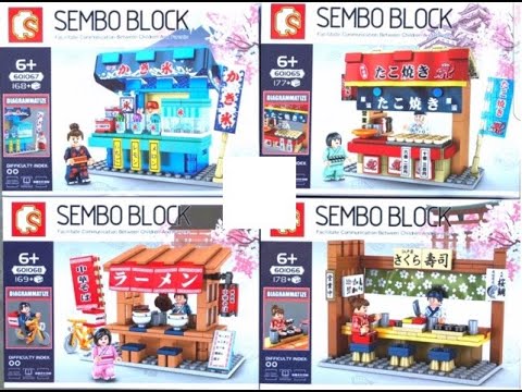Bootleg Lego Japanese Mini Food Stall Set from Sembo Block review.