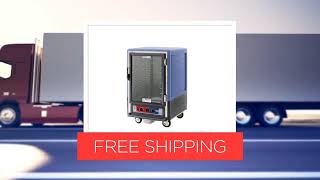 Metro C535-HLFC-U-BU C5™ 3 Series with Blue Insulation Armour™ Half Height Clear Door Mobile Heated Holding Cabinet, 120 Volts