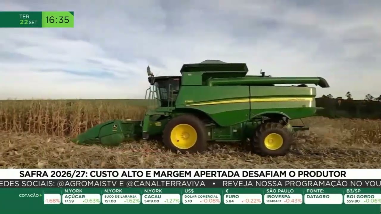 Safra 2026/27: custo alto e margem apertada desafiam o produtor