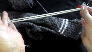 Gents Socks with 2 needles in easy Hindi Knitting (पुरुषों  के लिए जुराब ) | Knitting Hindi |