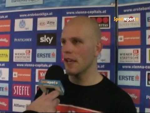 2009-11-29 Vienna Capitals vs. Alba Volan Szekesfehervar- Interview Peter Casparsson