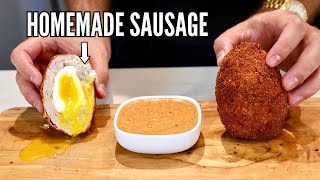 PERFECT Scotch Eggs | Soft Boiled Eggs Wrapped In Sausage