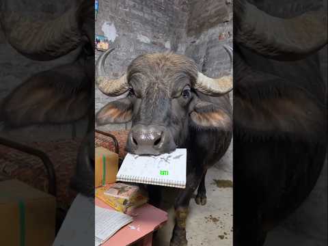 आज तो मेरे घर में जंगली भैंसा घुस गया 😰 #minivlog #wildanimals #pets